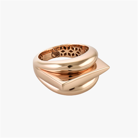 yellow-gold-ring-fractal-collection-8588 انگشتر رزگلد طلای 2021 - تصویر 1